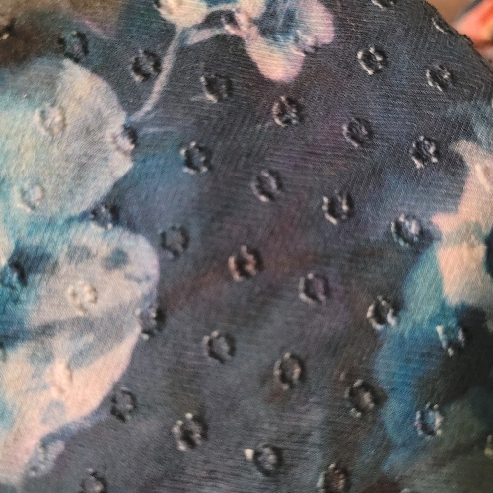 By Anthropologie Peregrine printed eyelet wide leg jumpsuit - L.        D36 - Picture 7 of 11